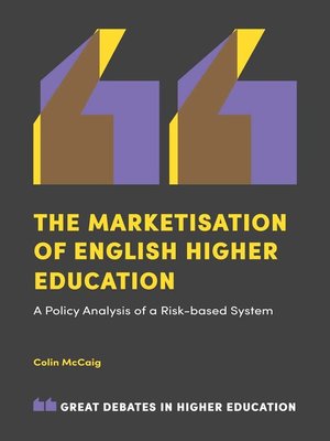 cover image of The Marketisation of English Higher Education